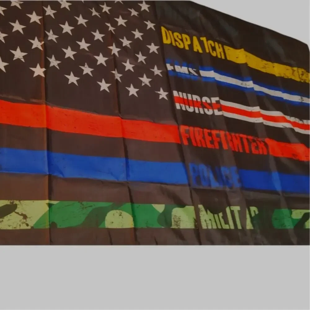 Thin Line First Responder Flag Police Fire EMS Nurse Dispatch Military 3x5 ft